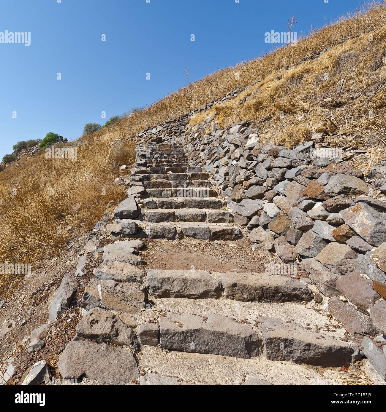 Archäologische Stätten der Golanhöhen Stockfoto