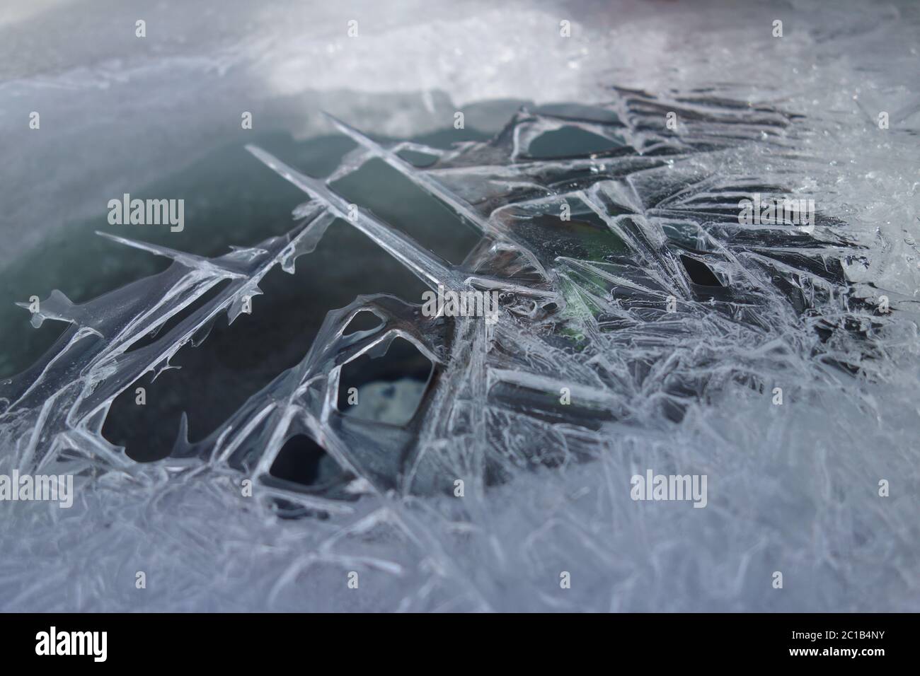 Bild von Eis in Canmore, Alberta. Stockfoto