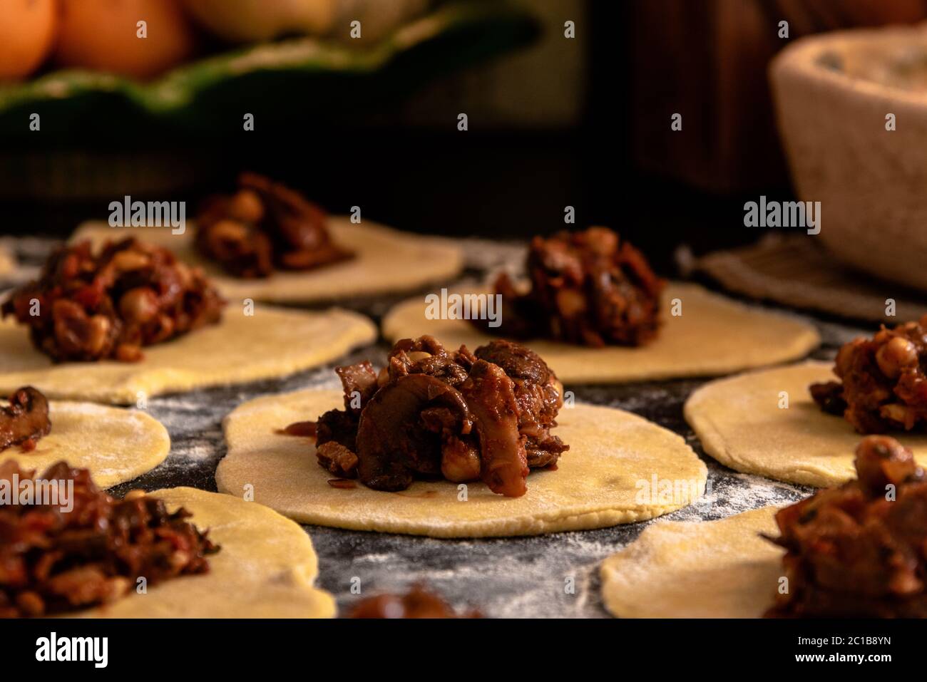 Hausgemachte Pilzgebäck Stockfoto