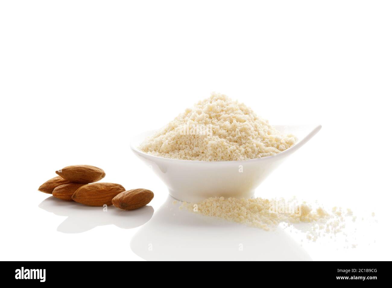 Glutenfreie Mandeln Mehl. Stockfoto