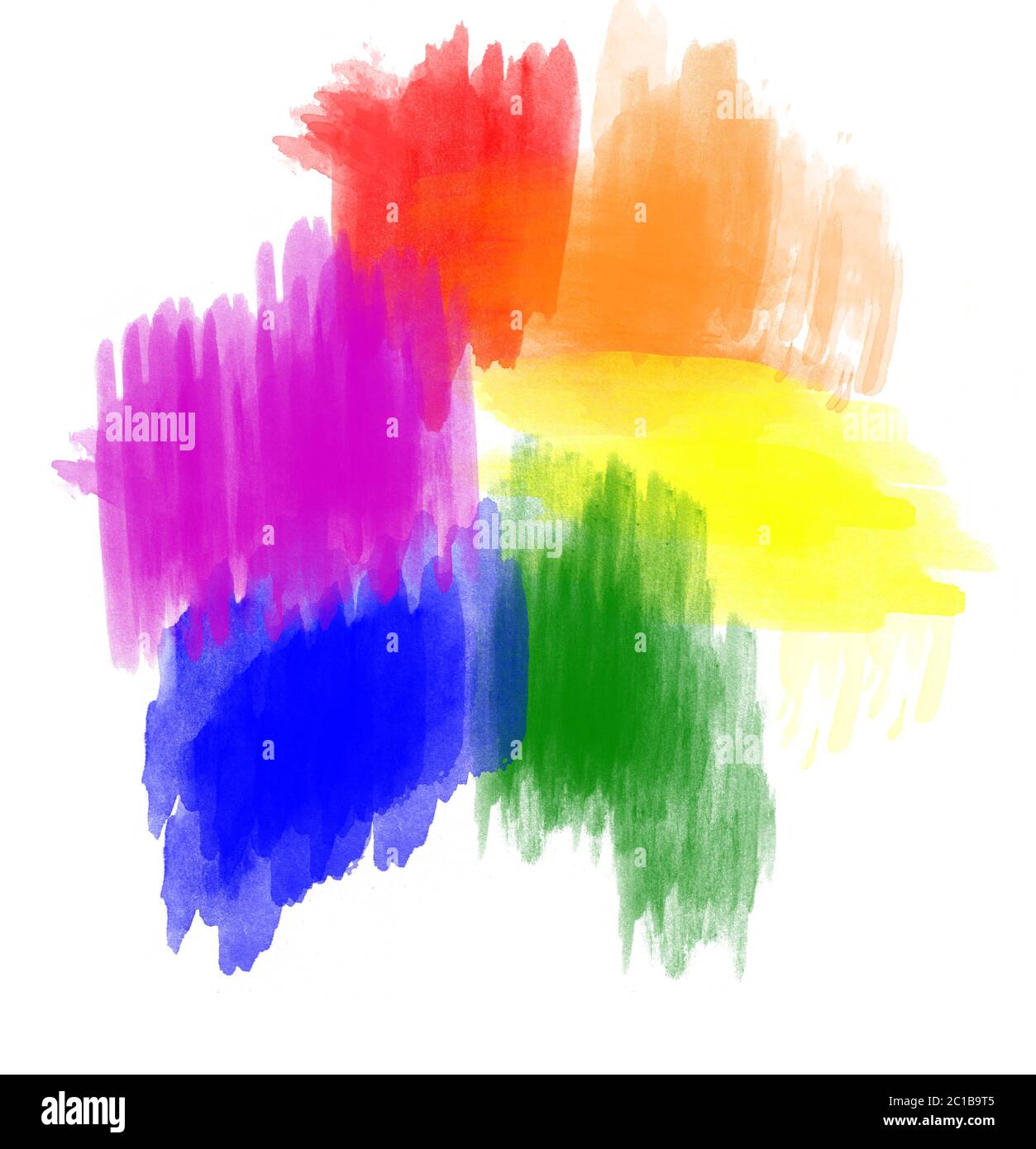 LGBTQI farbige Farbe mit Aquarell auf Leinwand, kreative bunte Textur mit Pastellfarben abstrakten Hintergrund - Bild Stockfoto