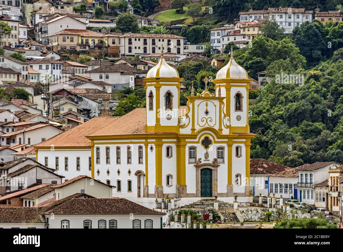 Alte und historische Kirche in der Stadt Ouro Preto Stockfoto