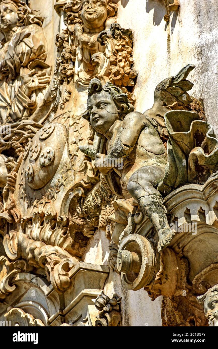 Kirche barocke Stil Skulpturen und Ornamente Detail Stockfoto