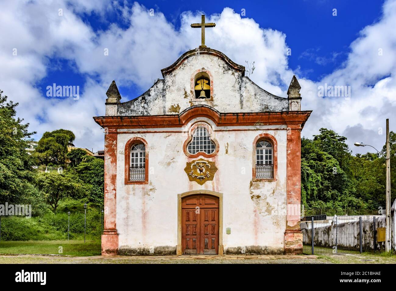 Alte historische Kirche in Ouro Preto Stadt Stockfoto