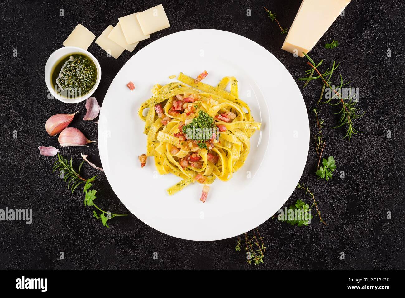 Kulinarische Pasta. Stockfoto