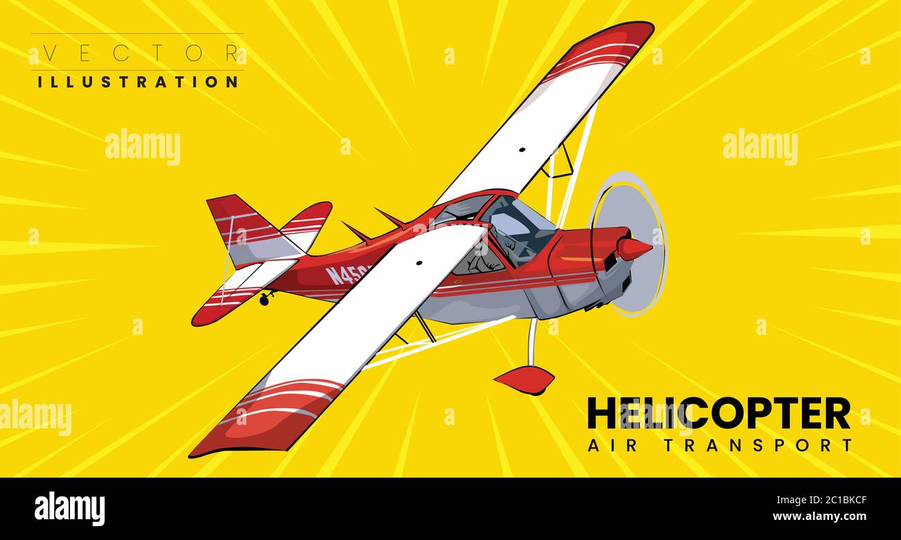 Hubschrauber - Vektor Rescue Hubschrauber Pop Art Stil. Handgezeichneter Comic-Imitation Vektor Stock Vektor