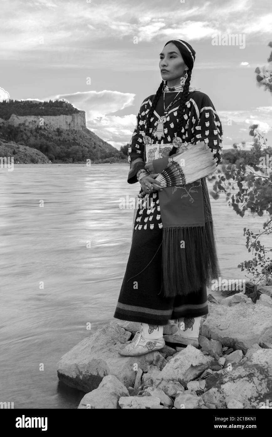 USA, Montana, Billings, Lakisha Flores, Crow Tribe MR 0635 Stockfoto