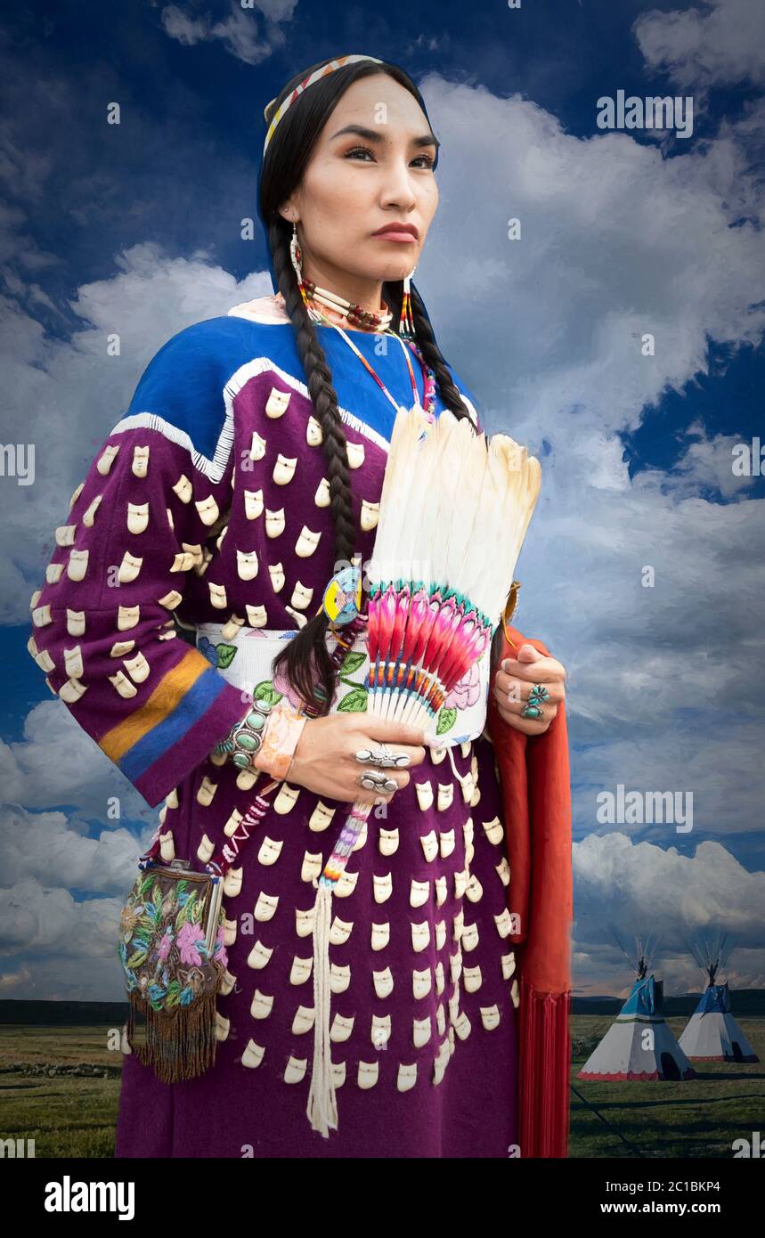 USA, Montana, Billings, Lakisha Flores, Crow Tribe MR 0635 Stockfoto