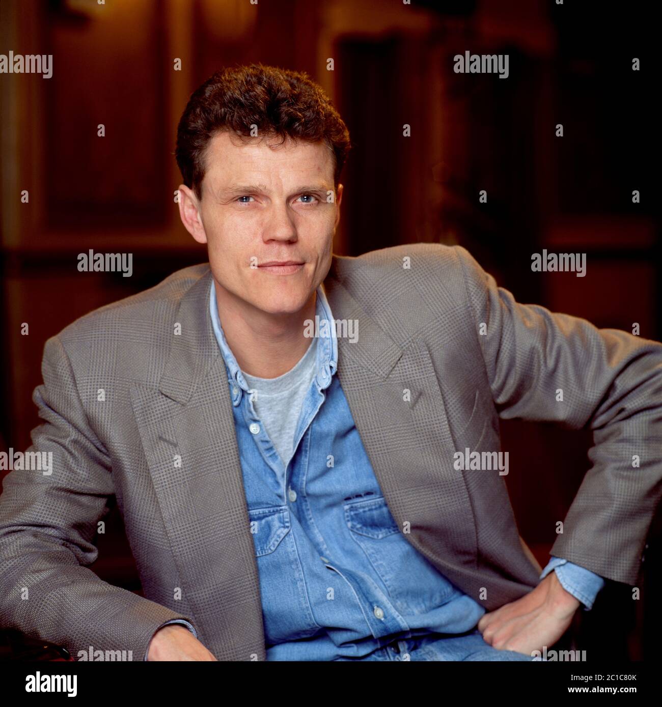 Der britische Schauspieler Andrew Hall ist berühmt für seine Rolle als Russell in der Sitcom Butterflies Stockfoto