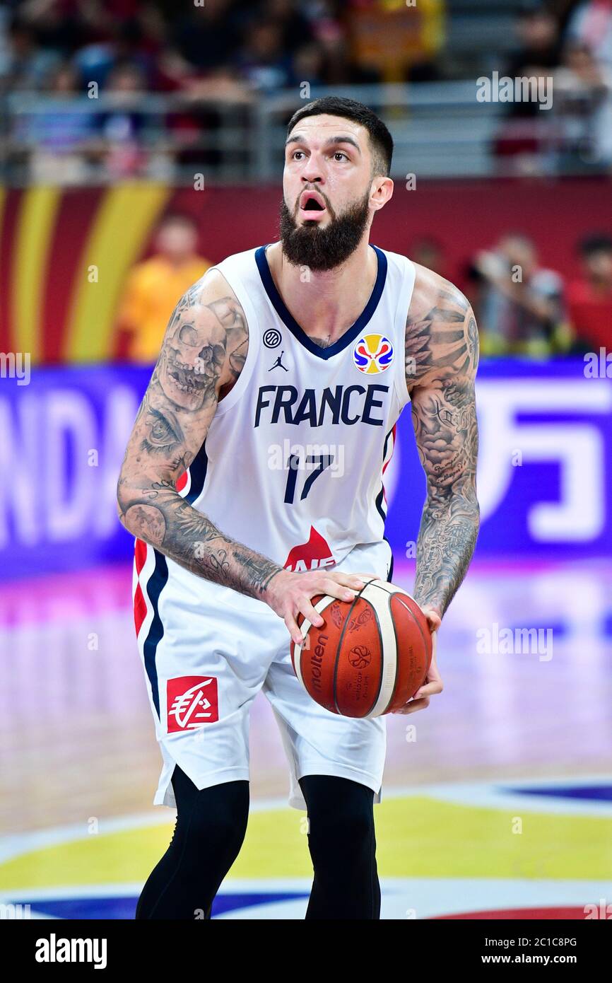 Vincent Poirier (Frankreich). FIBA Basketball World Cup China 2019, Halbfinale. Bronze-Medaille Spiel Stockfoto