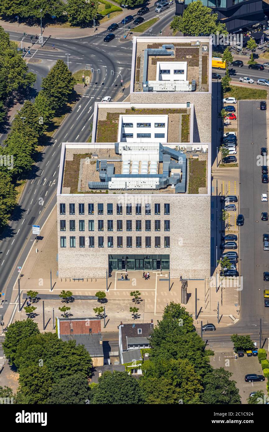 Luftaufnahme, Justizzentrum Gelsenkirchen, Amtsgericht, Arbeitsgericht, Sozialgericht, Ückendorf, Gelsenkirchen, Ruhrgebiet, Nordrhein-Westfalen Stockfoto