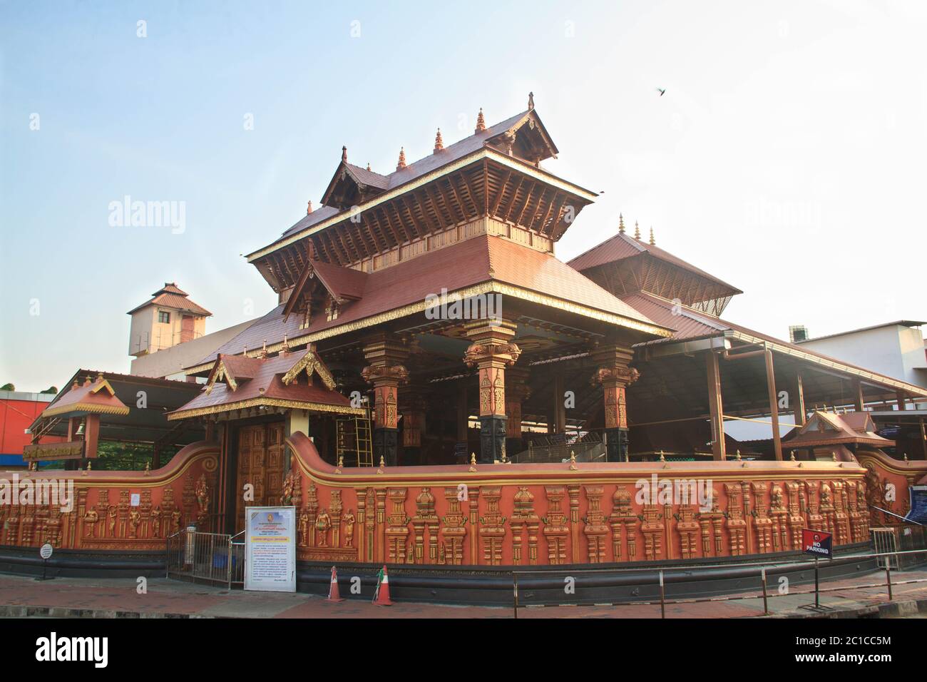 Der Pazhavangadi Maha Ganapathy Tempel ist bei East Fort aufgestellt Im Herzen der Stadt Thiruvananthapuram Stockfoto