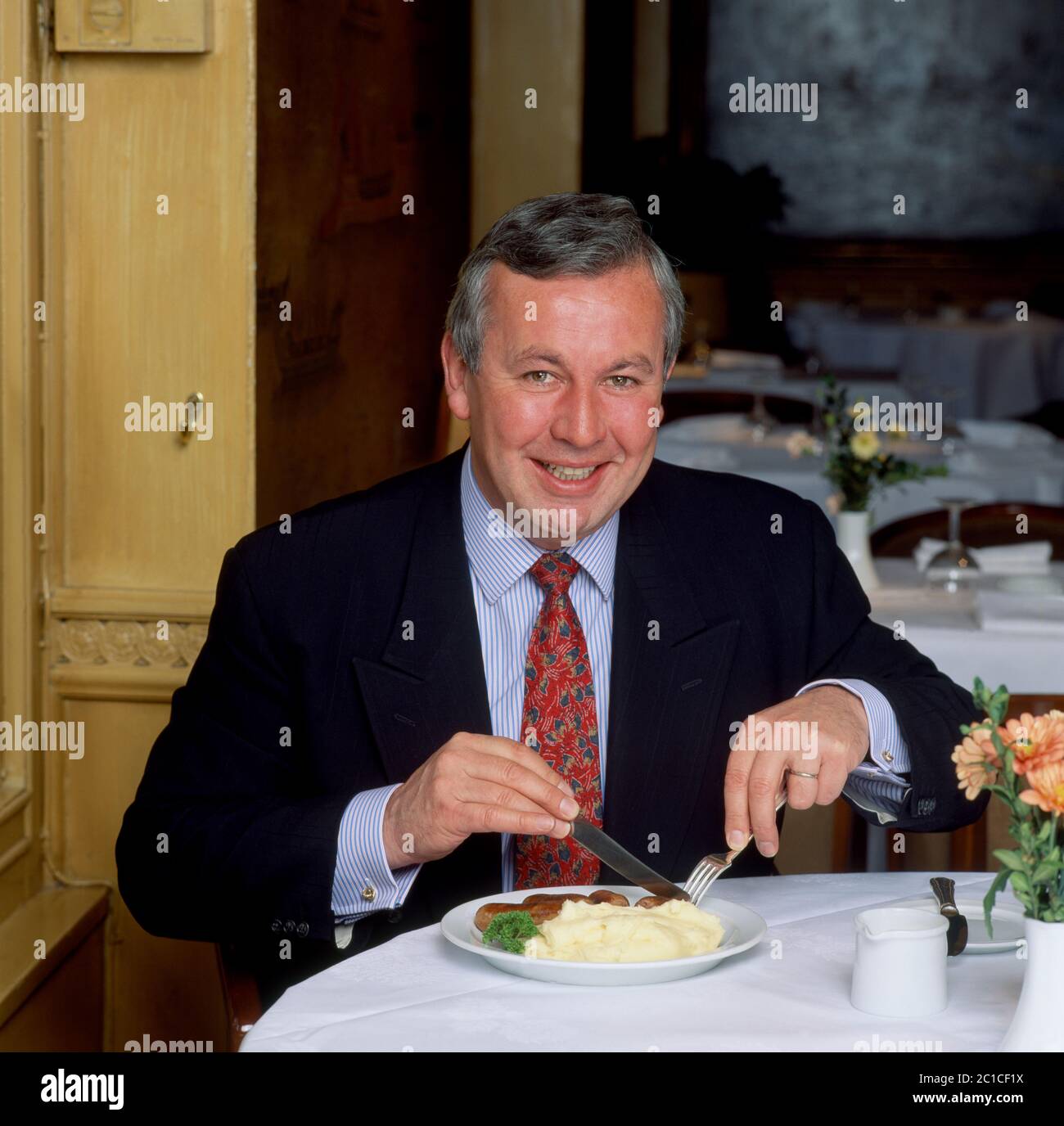 Michelin-Sternekoch Richard Shepherd von Langan's Brasserie Stockfoto
