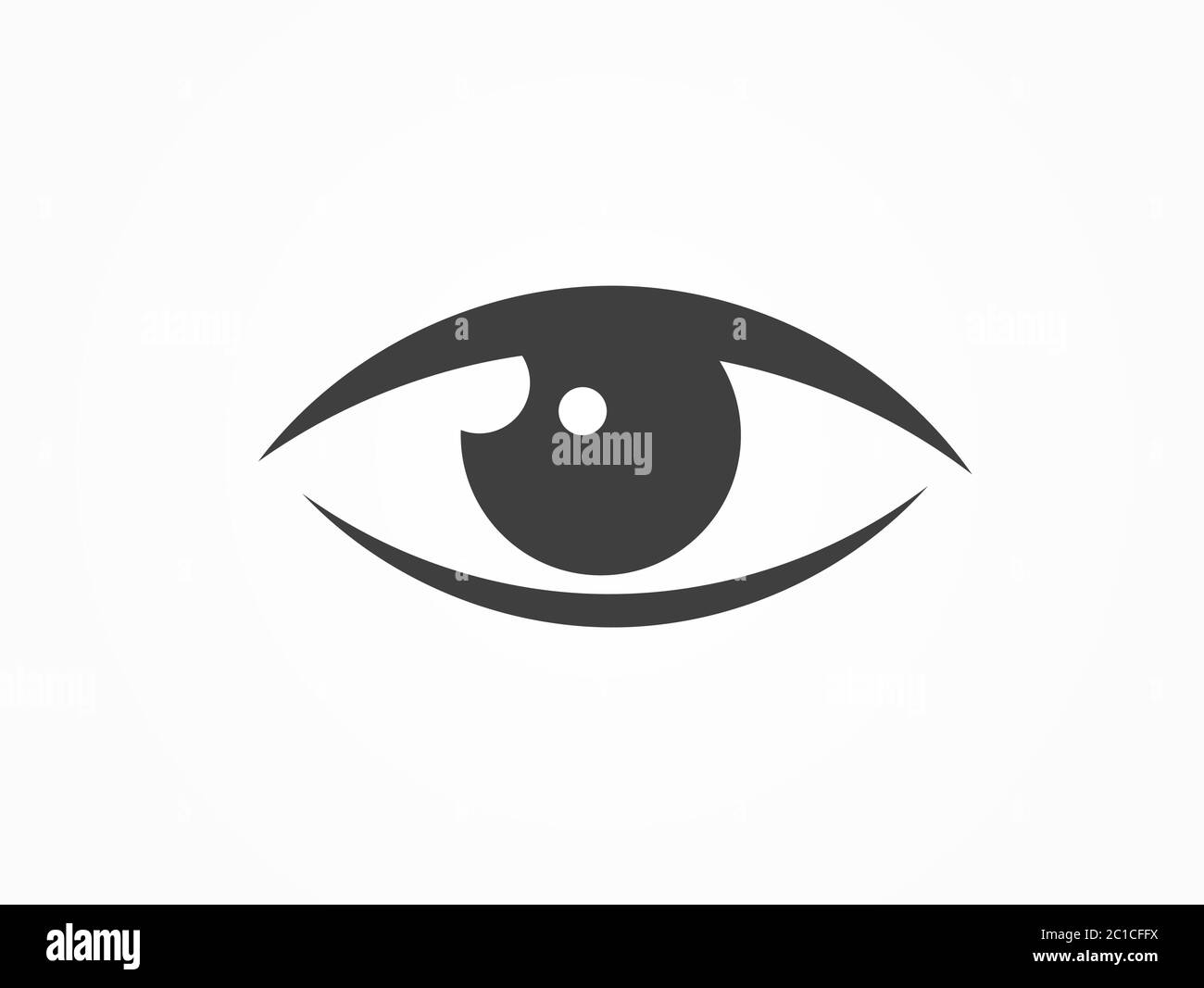 Symbol für schwarzes Auge. Vektorgrafik. Stock Vektor