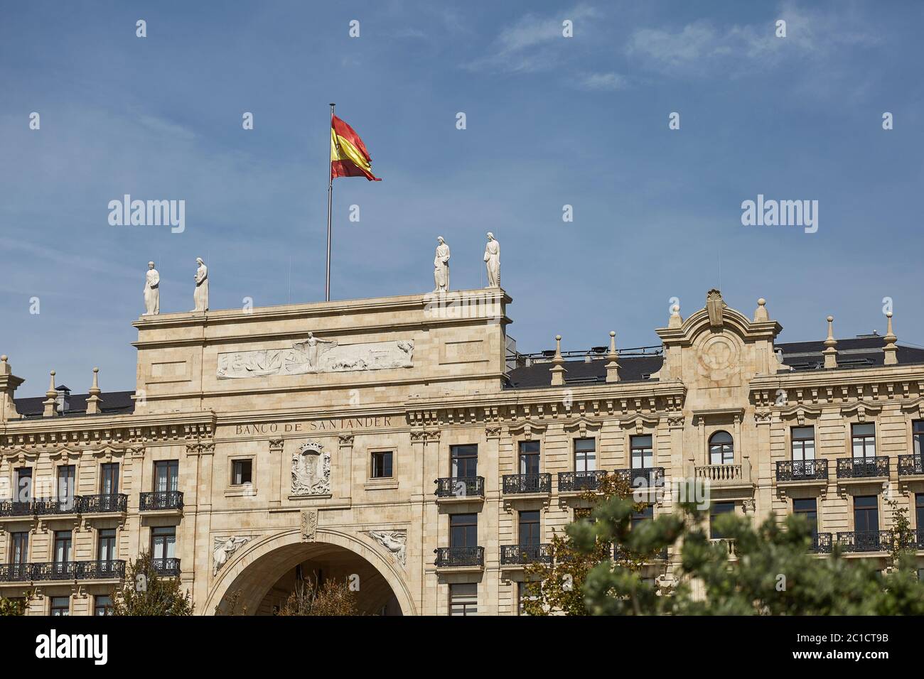 Hauptsitz der Banco Santander in Santander, Spanien Stockfoto