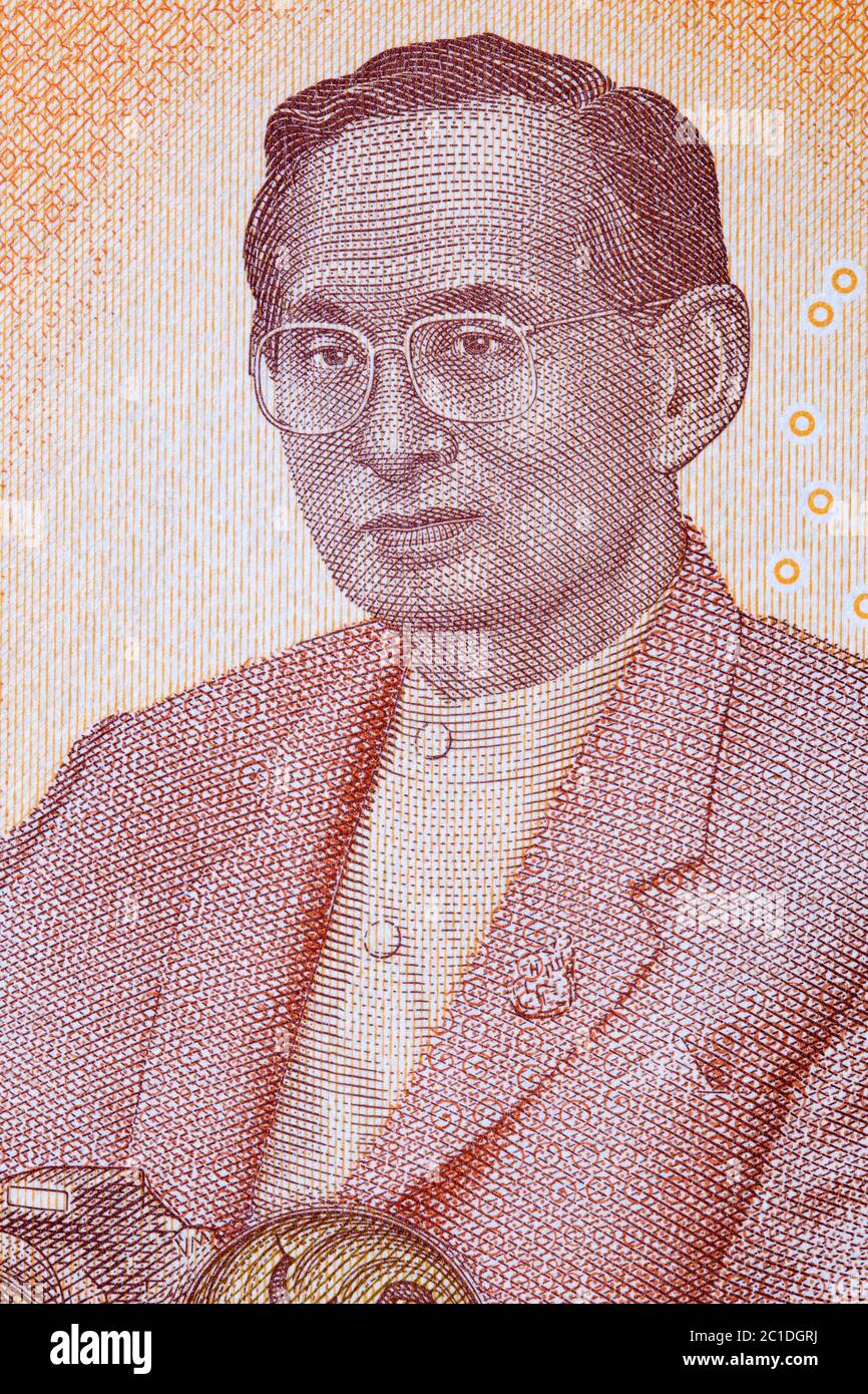 Bhumibol Adulyadej - Rama IX, das Porträt Stockfoto