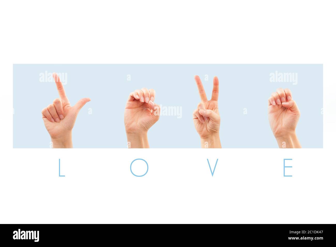 Liebe in die American Sign Language. Stockfoto