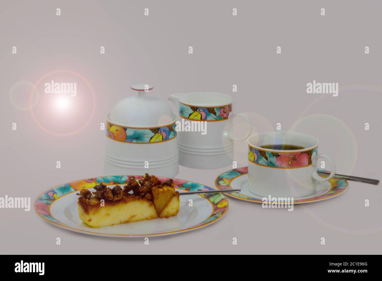 Einladung zum Kaffee Stockfoto