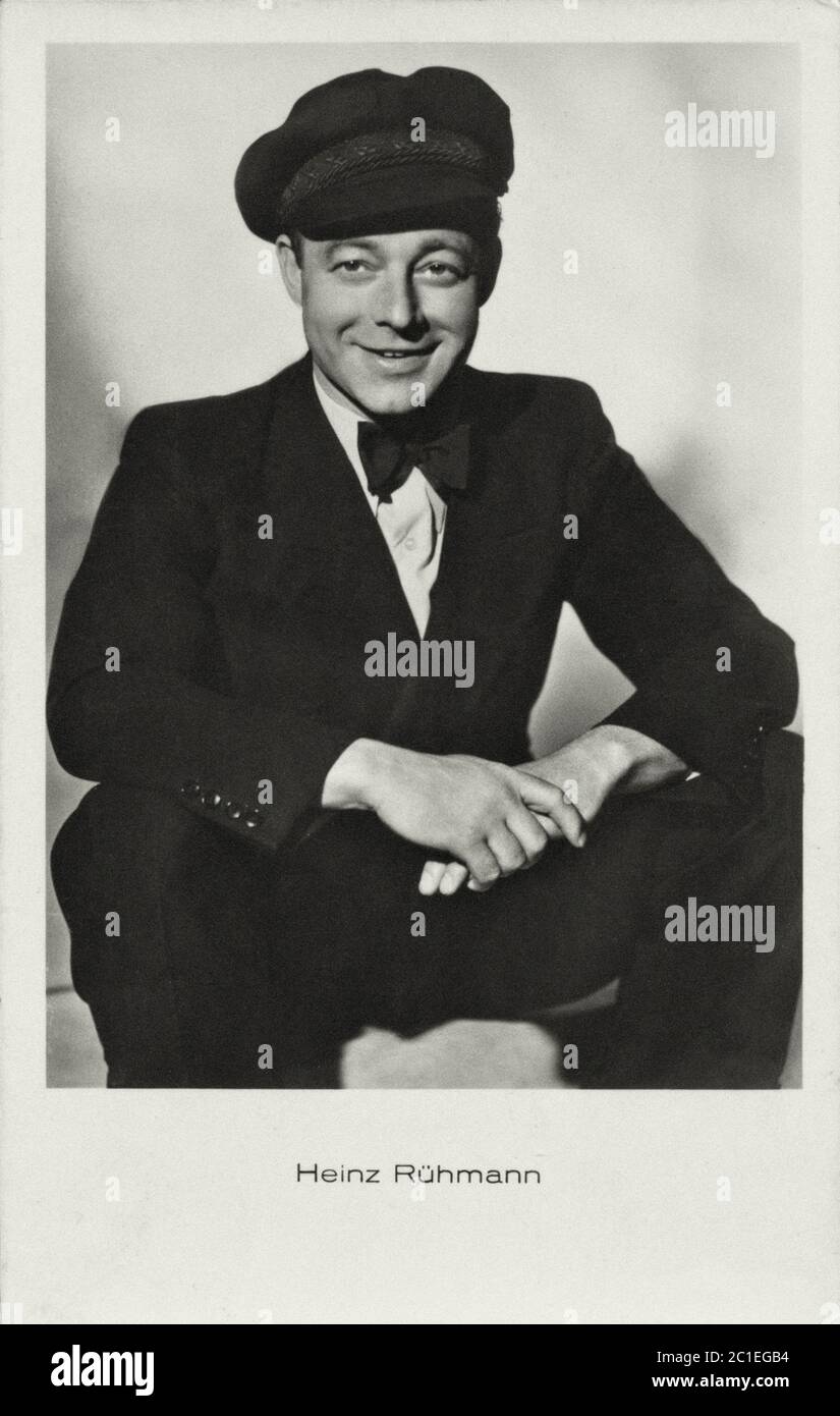 Heinrich Wilhelm 'Heinz' Rühmann (1902 – 1994) war ein deutscher Filmschauspieler, der zwischen 1926 und 1993 in über 100 Filmen auftrat. Er ist einer der fam Stockfoto
