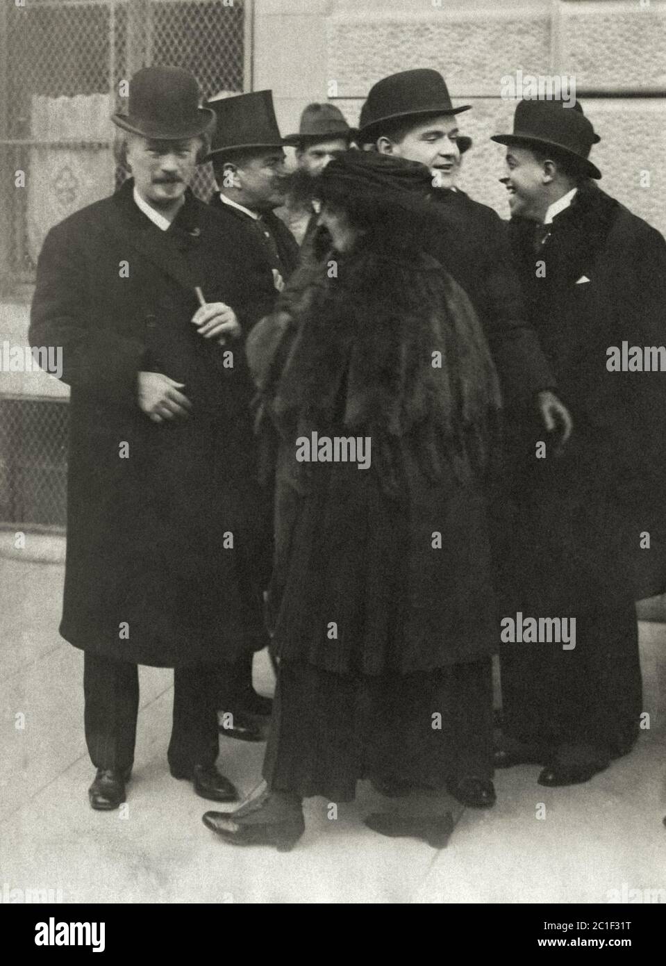 1920: Erstes Treffen des Völkerbundes in Genf. Auf dem Foto die polnische Delegation unter der Leitung von Ignacy Jan Paderewski (1860-1941), einem berühmten Pianisten Stockfoto