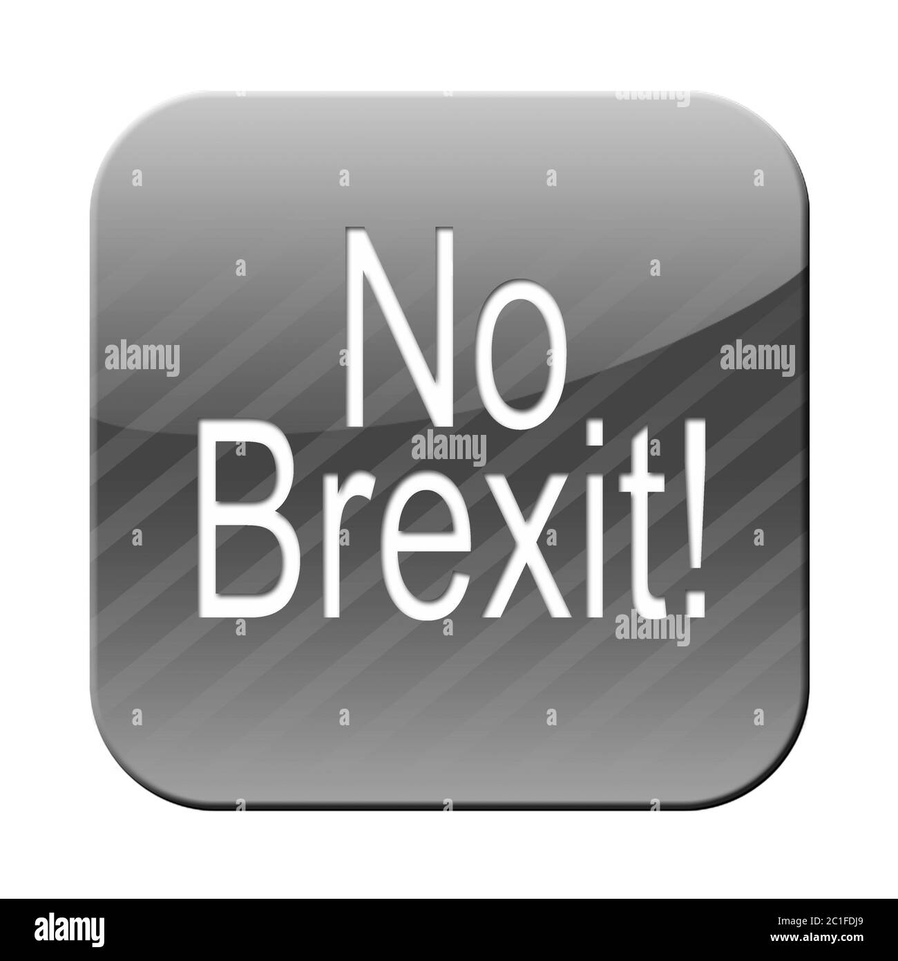 Kein brexit - 3D-Schaltfläche - Symbol Stockfoto