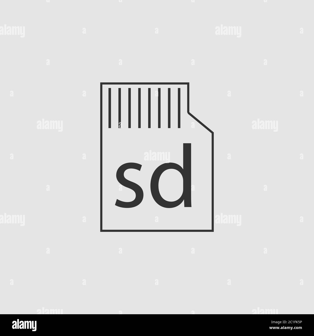 Micro sd-Kartensymbol flach. Schwarzes Piktogramm auf grauem Hintergrund. Vektorgrafik Symbol Stock Vektor
