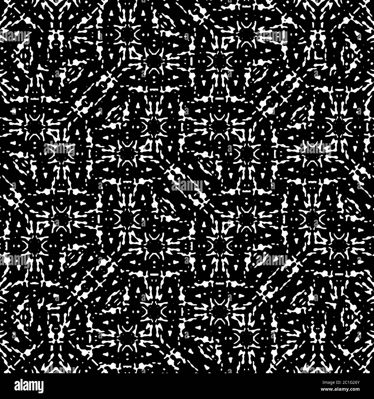 Schwarz und Weiß abstraktes Nahtloses Muster Stockfoto