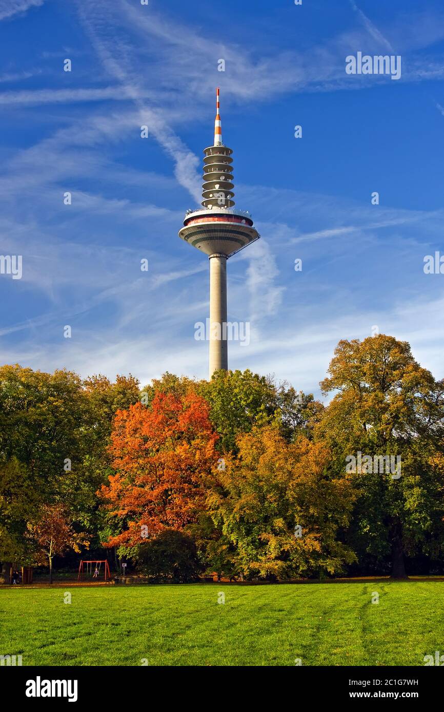 Fernsehturm in Frankfurt Stockfoto