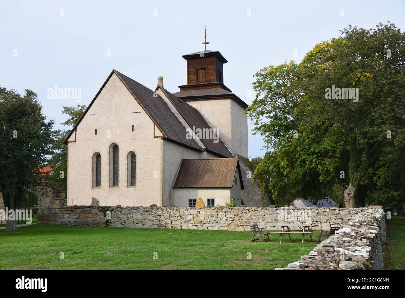 Vamlingbo Kirche auf der schwedischen Insel Gotland Stockfoto