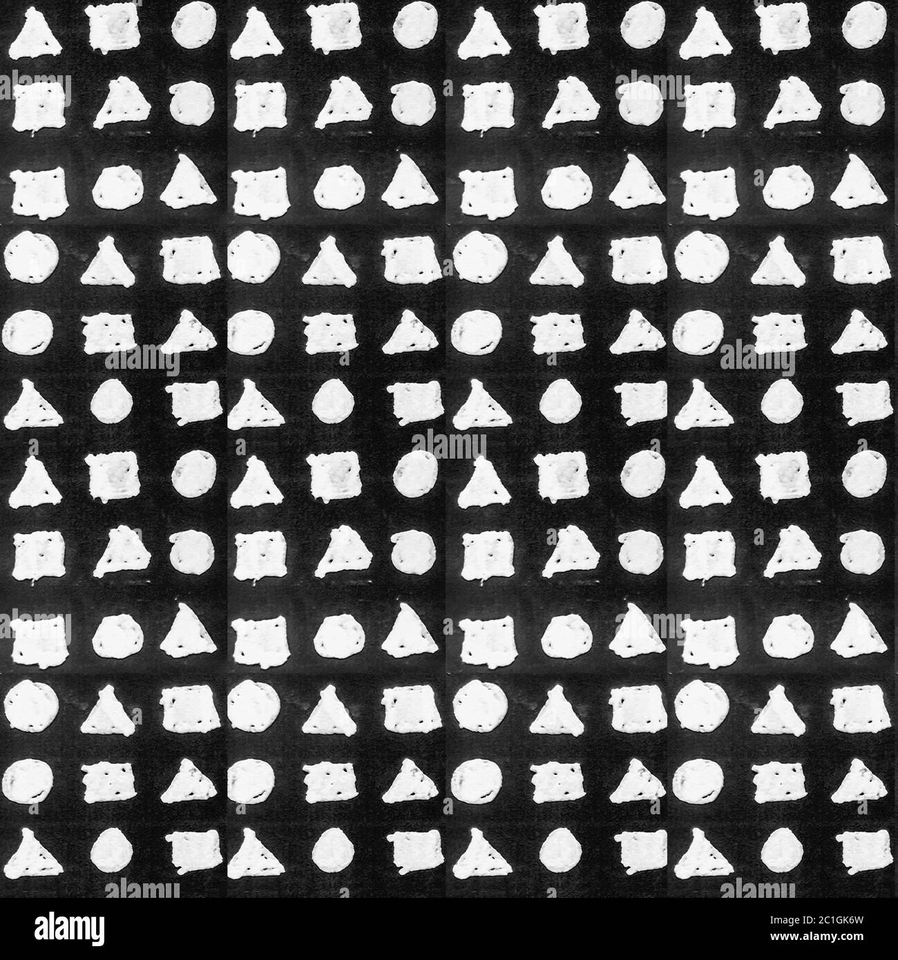 Einfache Formen Motiv Zeichnung Nahtloses Muster Stockfoto