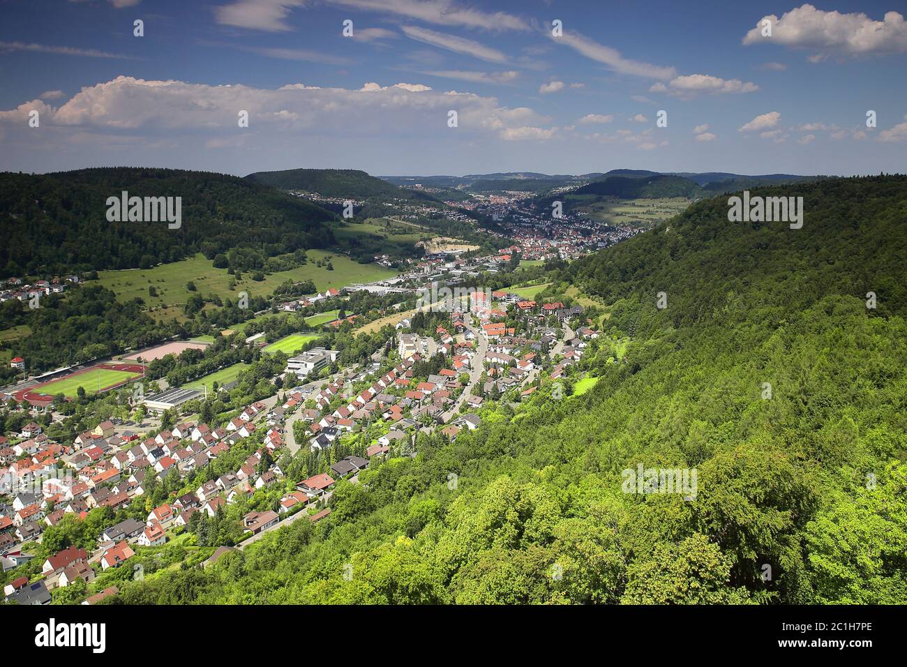 Wanderwege in Schwaben Stockfoto