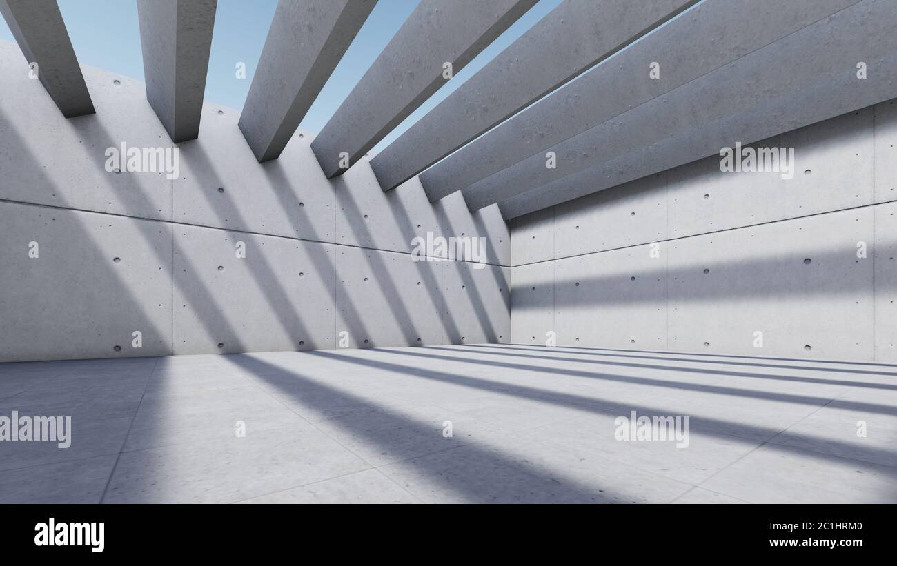 Innenansicht des Gebäudes mit 3D Stockfoto