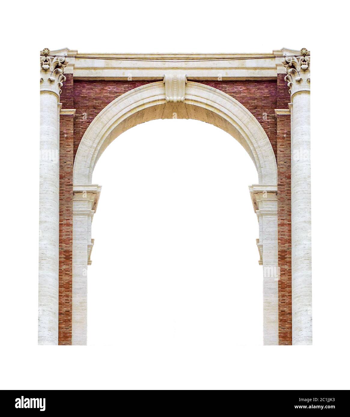 Renaissance-Stil Arch Tür Isoliert Foto Stockfoto