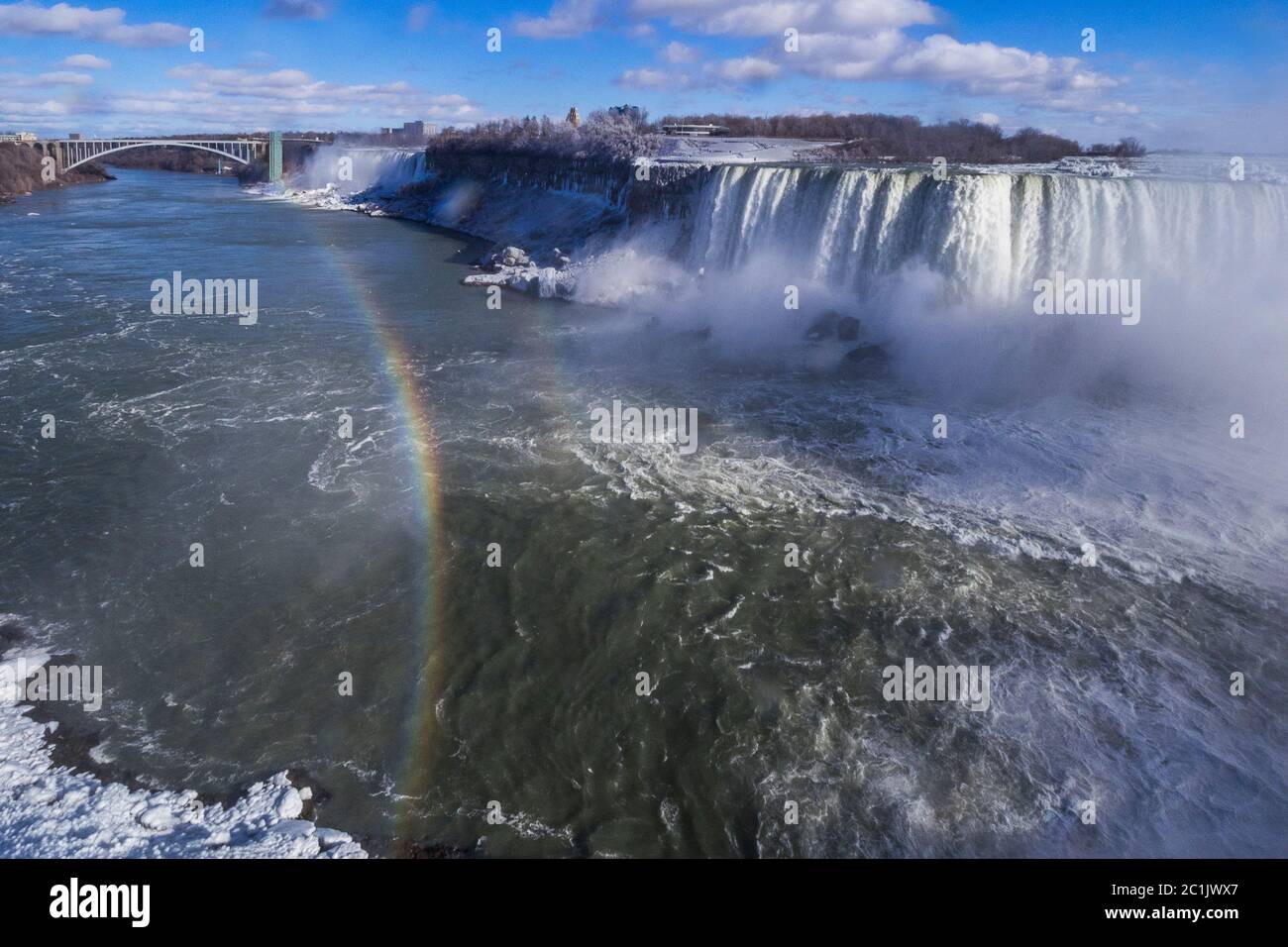 Nordamerika - Kanada , Niagarafälle mit Regenbogen Stockfoto