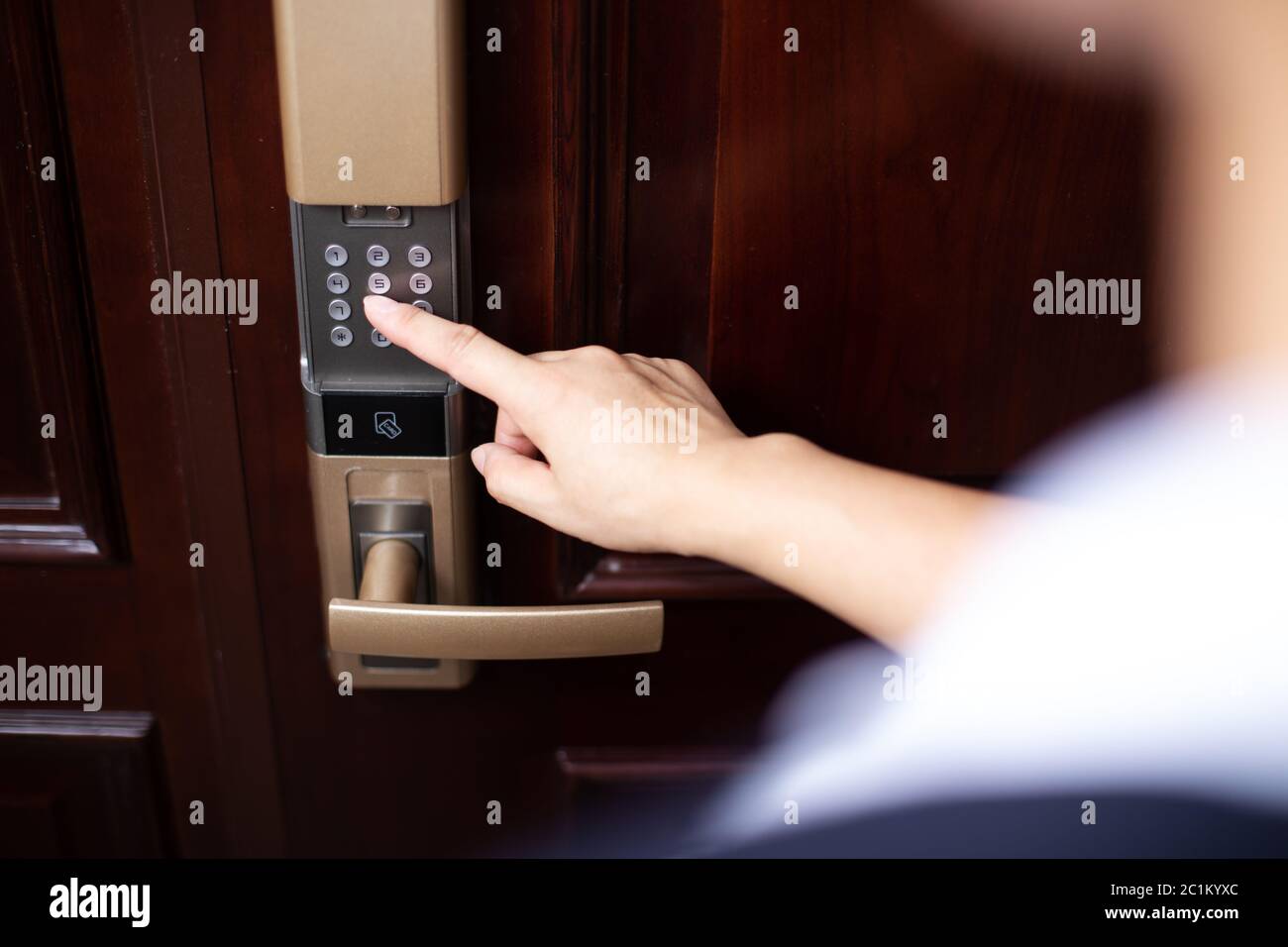 Passwortschutz bei Smart Home Stockfoto