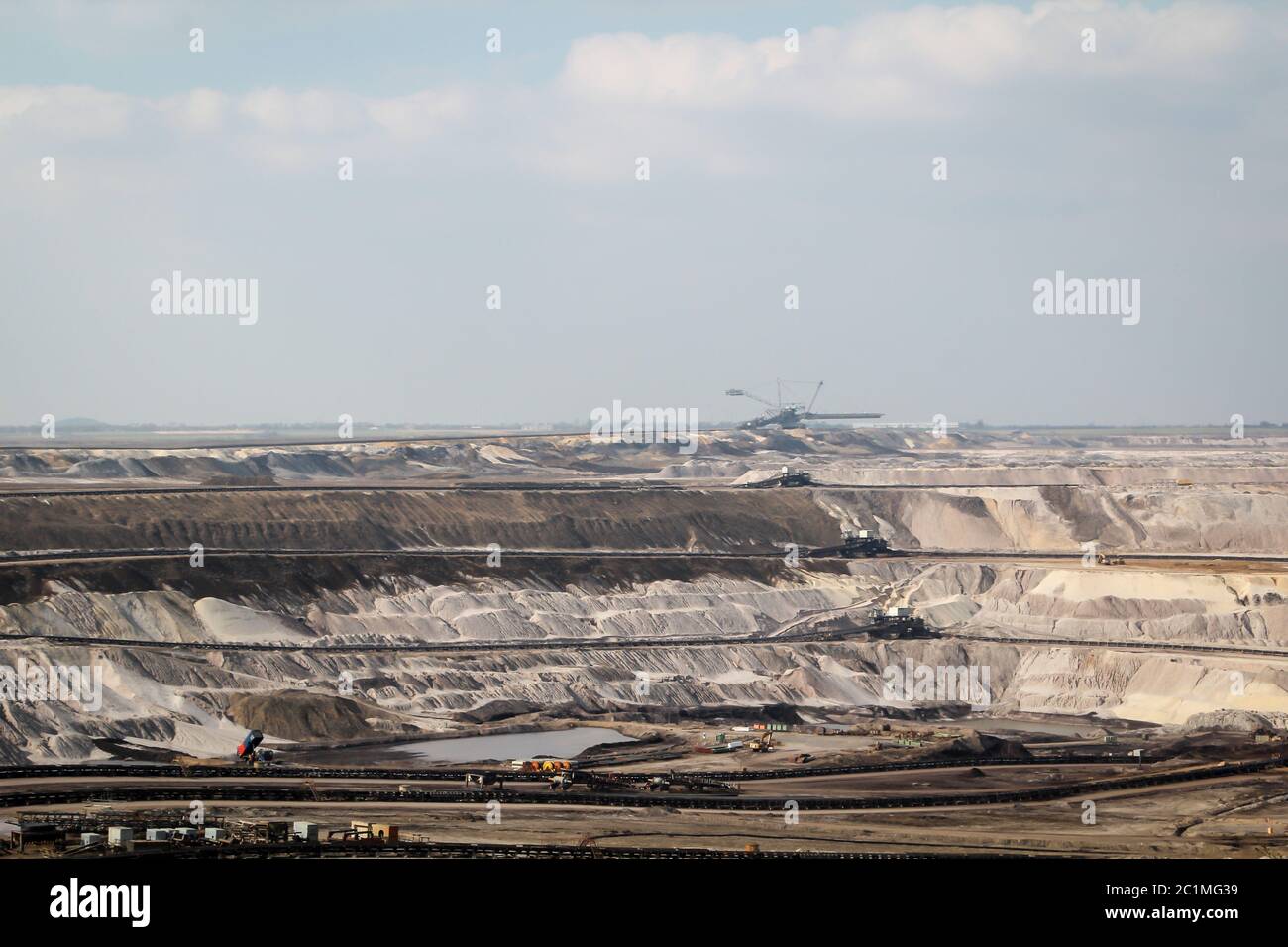 Ein Blick in ein Tagesgebäude, Bergbaugebiet Stockfoto