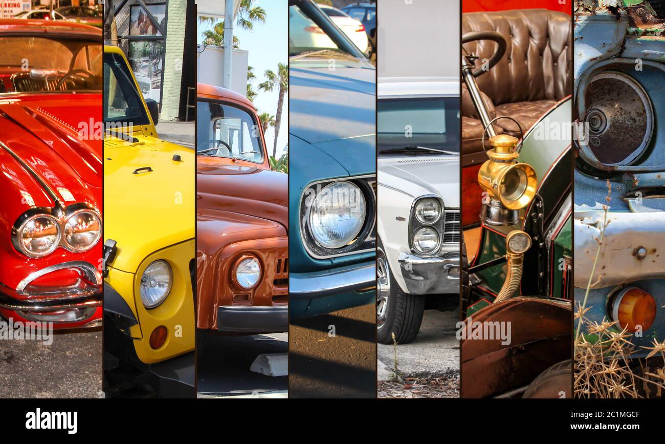 Lampen Scheinwerfer von Autos Stockfoto