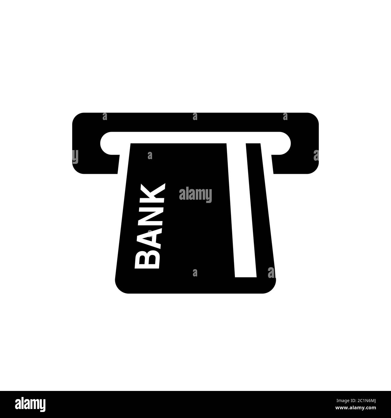 Symbol Symbole des Geldautomaten mit Kreditkarten. Element der Banktechnologie Gerät. Kreditkarte in Geldautomaten geladen. Stock Vektor