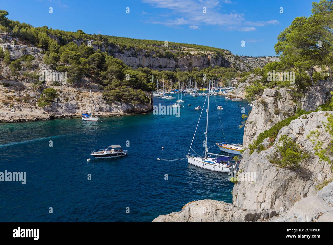 Calanque de Port Miou-Fjord in der Nähe von Cassis Frankreich Stockfoto