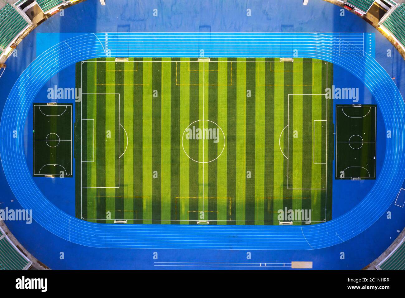 Luftaufnahme des Stadions Stockfoto