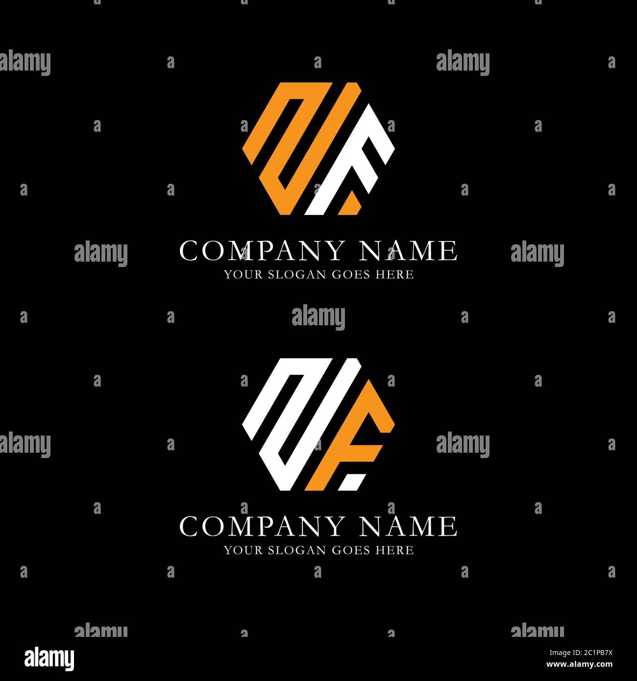 Kreative Monogramm Buchstabe ZF Logo Vektor, Linie Kunst Anfangsname Logo Design Stock Vektor