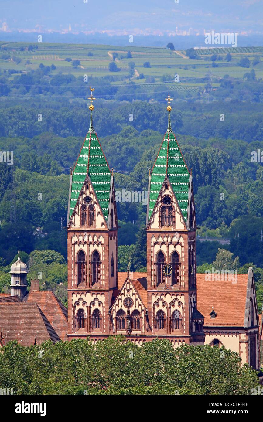 Herz-Jesu-Kirche in Freiburg im Breisgau im Landkreis StÃ¼hlinger Stockfoto