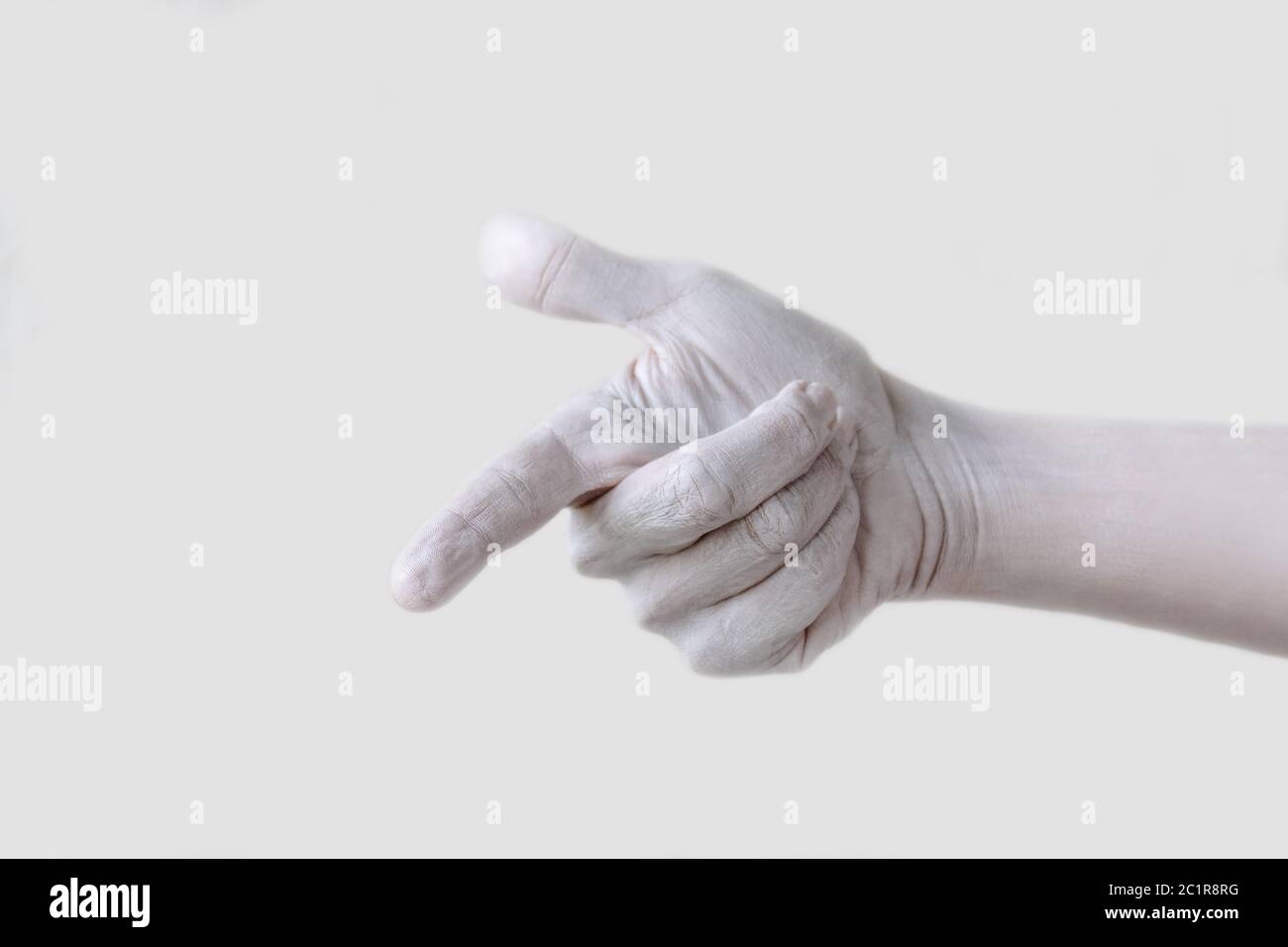 Gesten, Positionen und Ausdrücke mit femininen Händen, Arm und Fingern Stockfoto