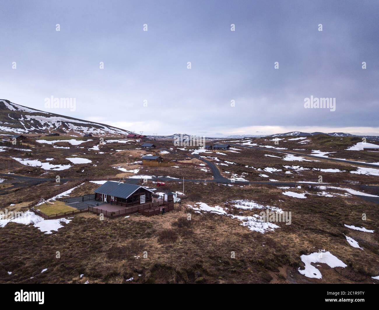Ferienhaus in der Nähe von Selfoss Island Stockfoto