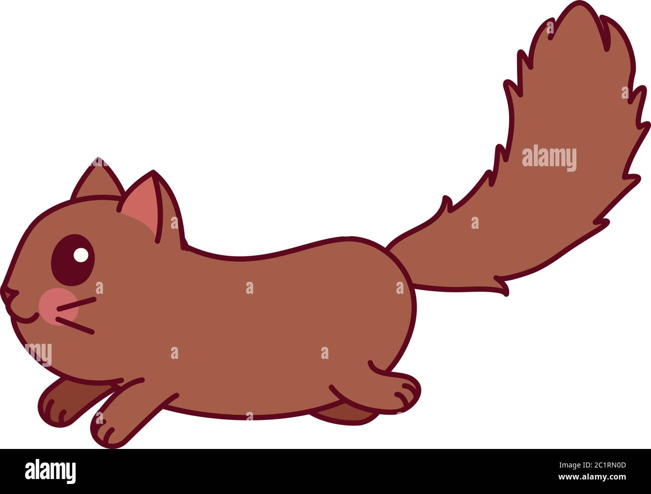 vektor niedlichen Cartoon kleine Katze. Cartoon-Charakter Stock Vektor