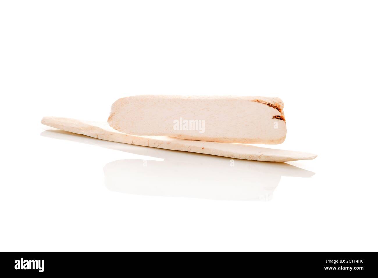 Chinesischer Yam, getrocknete dioscorea opposita Scheibe, Kräutermedizin. Stockfoto