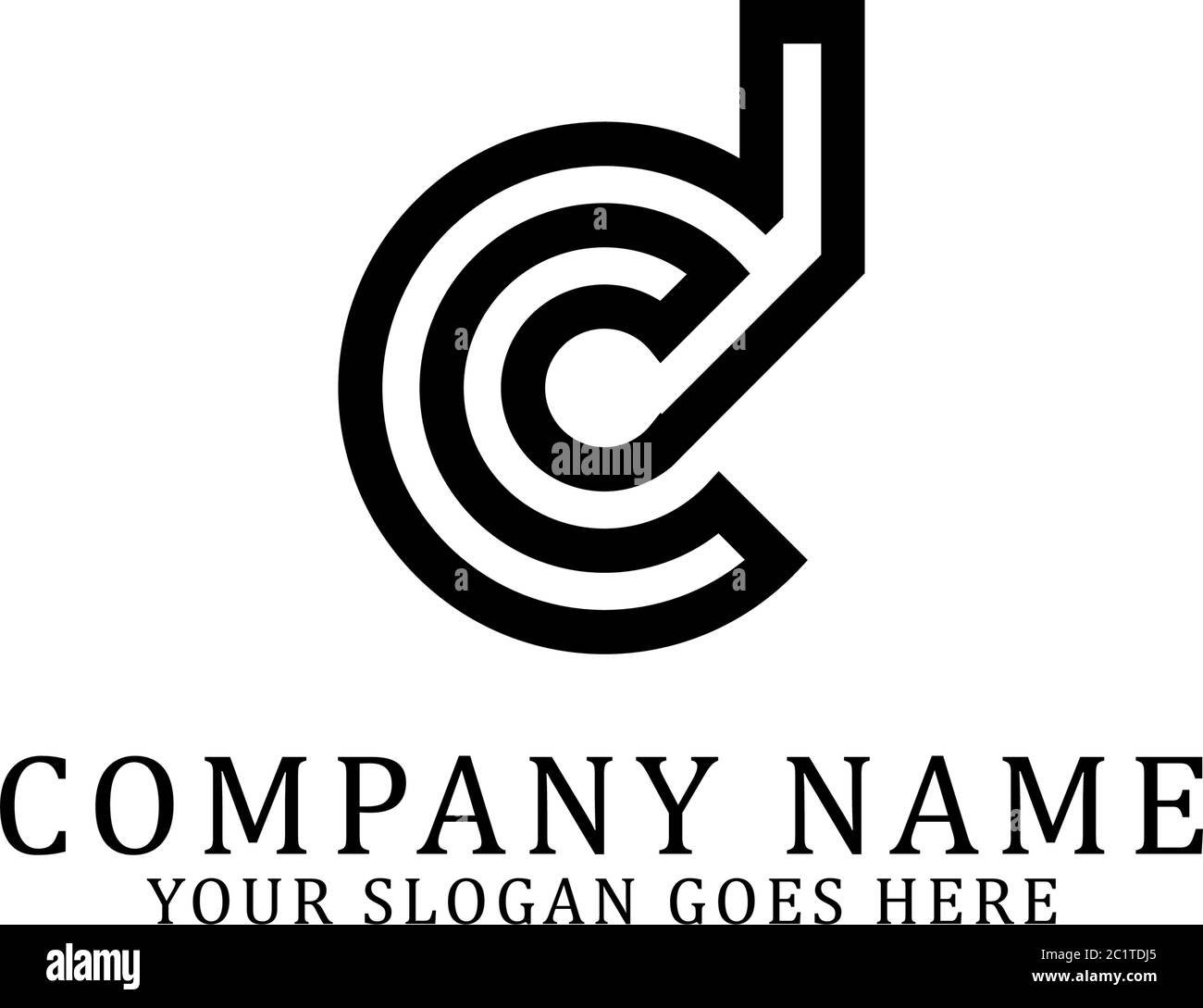 DC Logo Designs, kreative Kreis Logo Vorlage Inspiration Stock Vektor