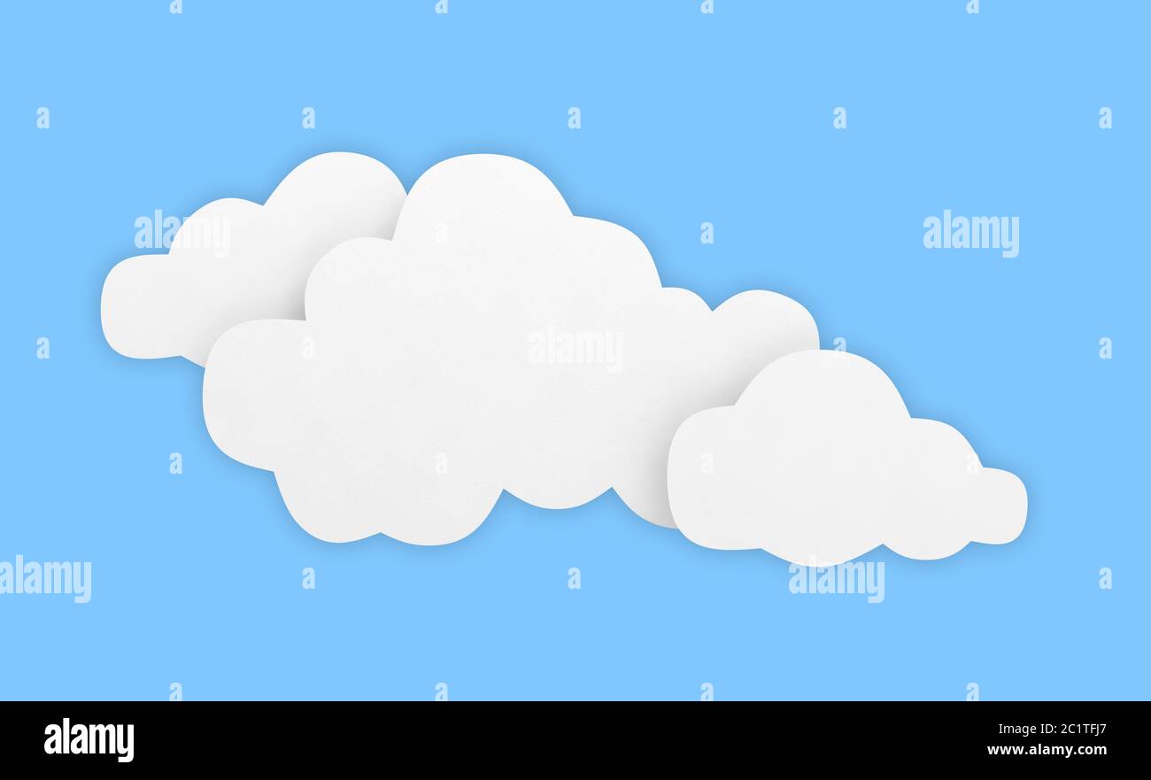 Wolke Hintergrund Himmel blau weiß leer 3D Stockfoto