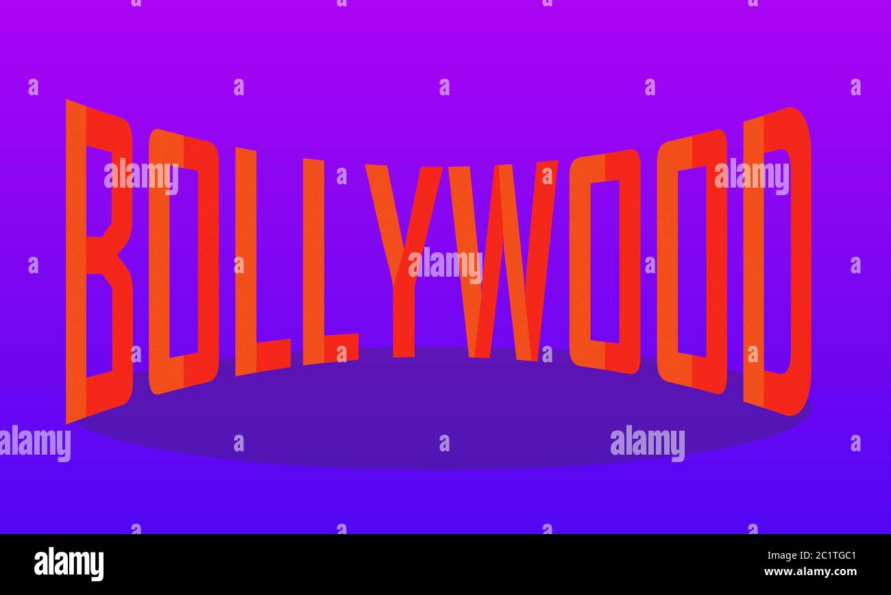 Eine Illustration Kunstwerk von Bollywood Poster. Stockfoto