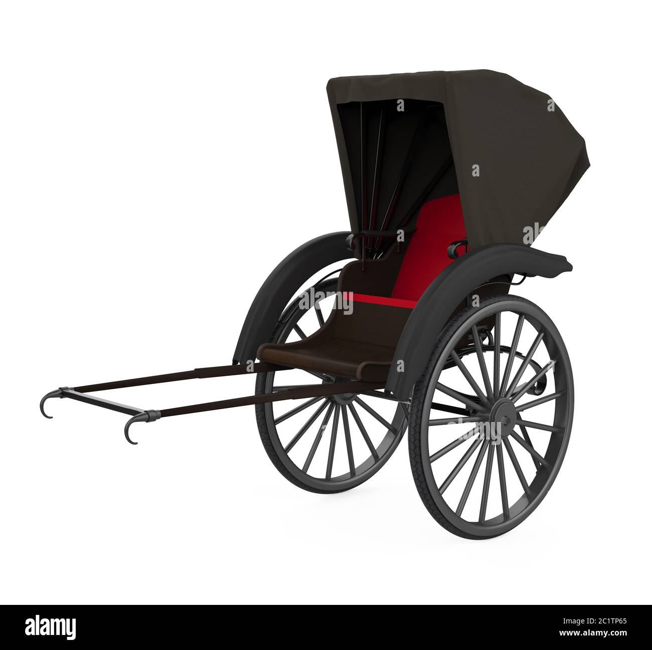 Antike Rickshaw Isoliert Stockfoto